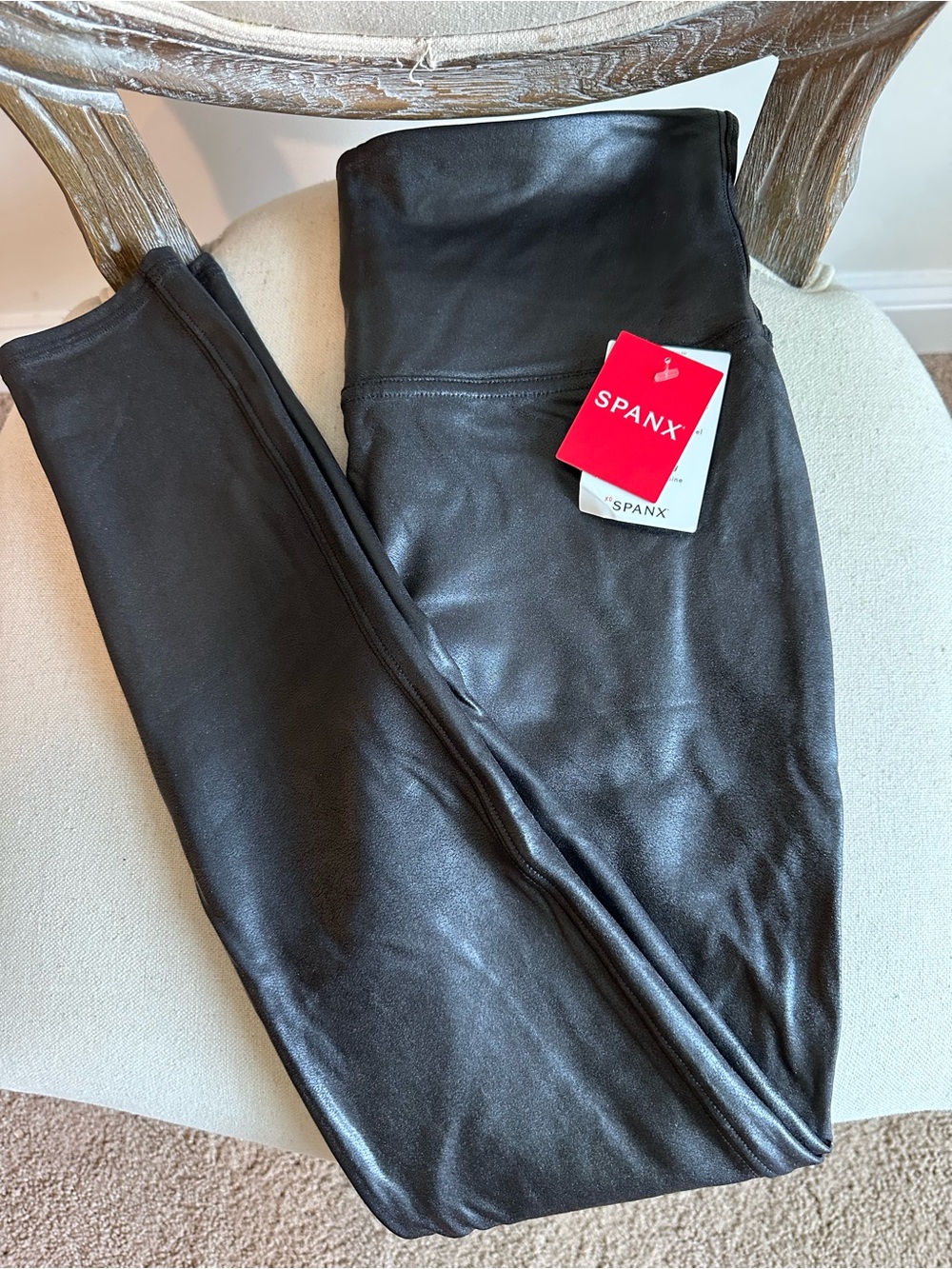 NWT SPANX Faux Leather Leggings - Black